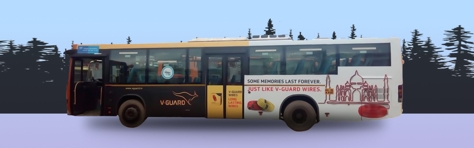 bus back panel advertisement in kerala