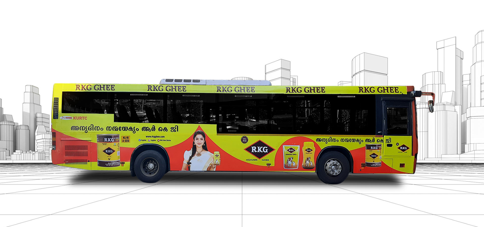 KSRTC bus branding in kerala